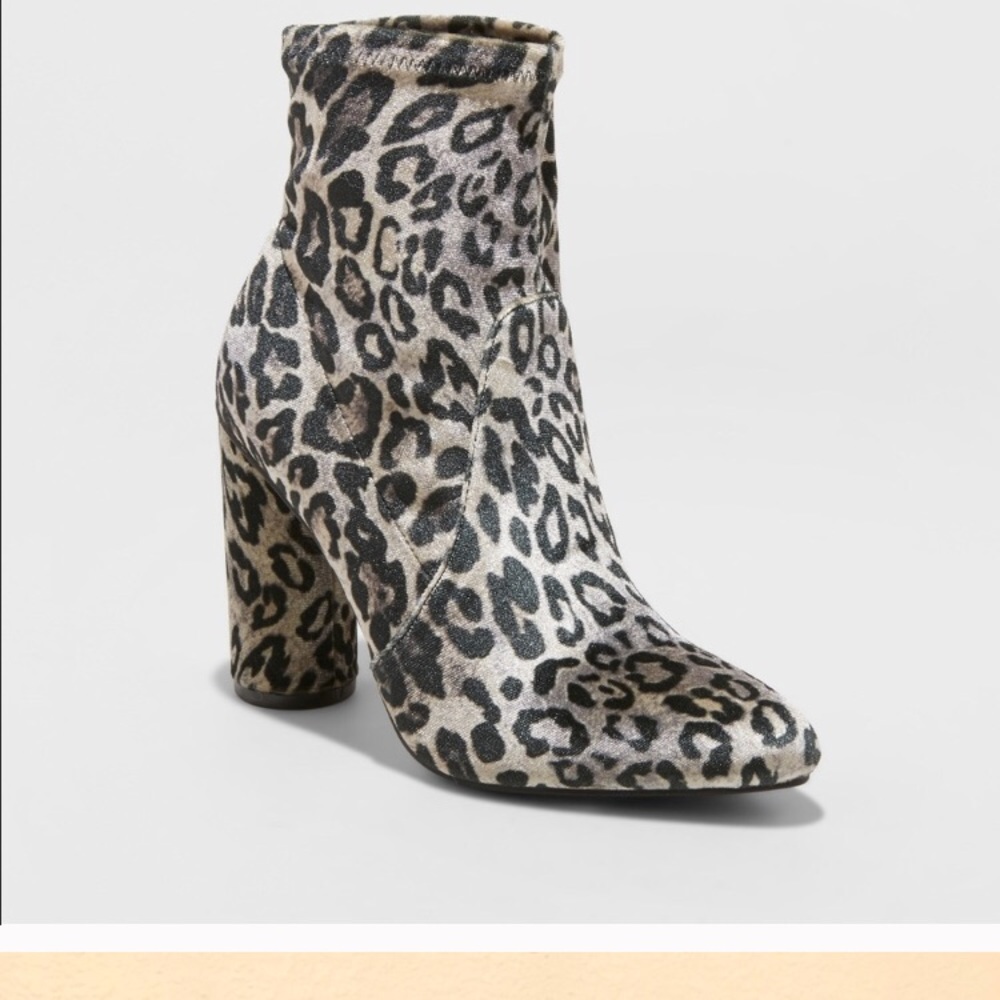Leopard sock boots